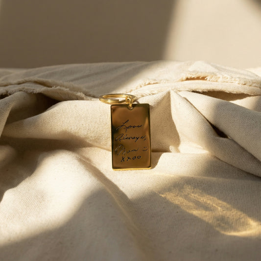 Handwriting Tag Key Chain