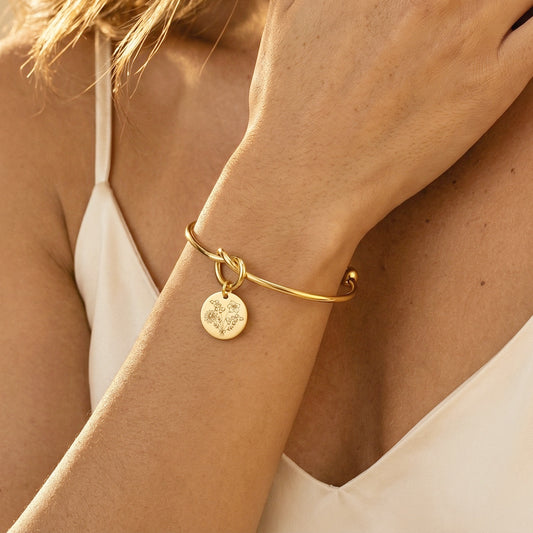 Combined Birth Flower Bouquet Knot Bracelet