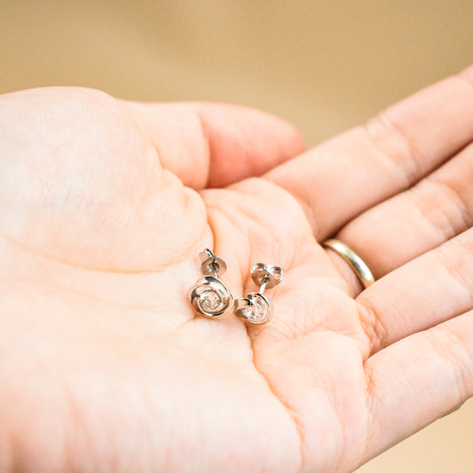 Dainty Sterling Silver Mini Stud Earrings