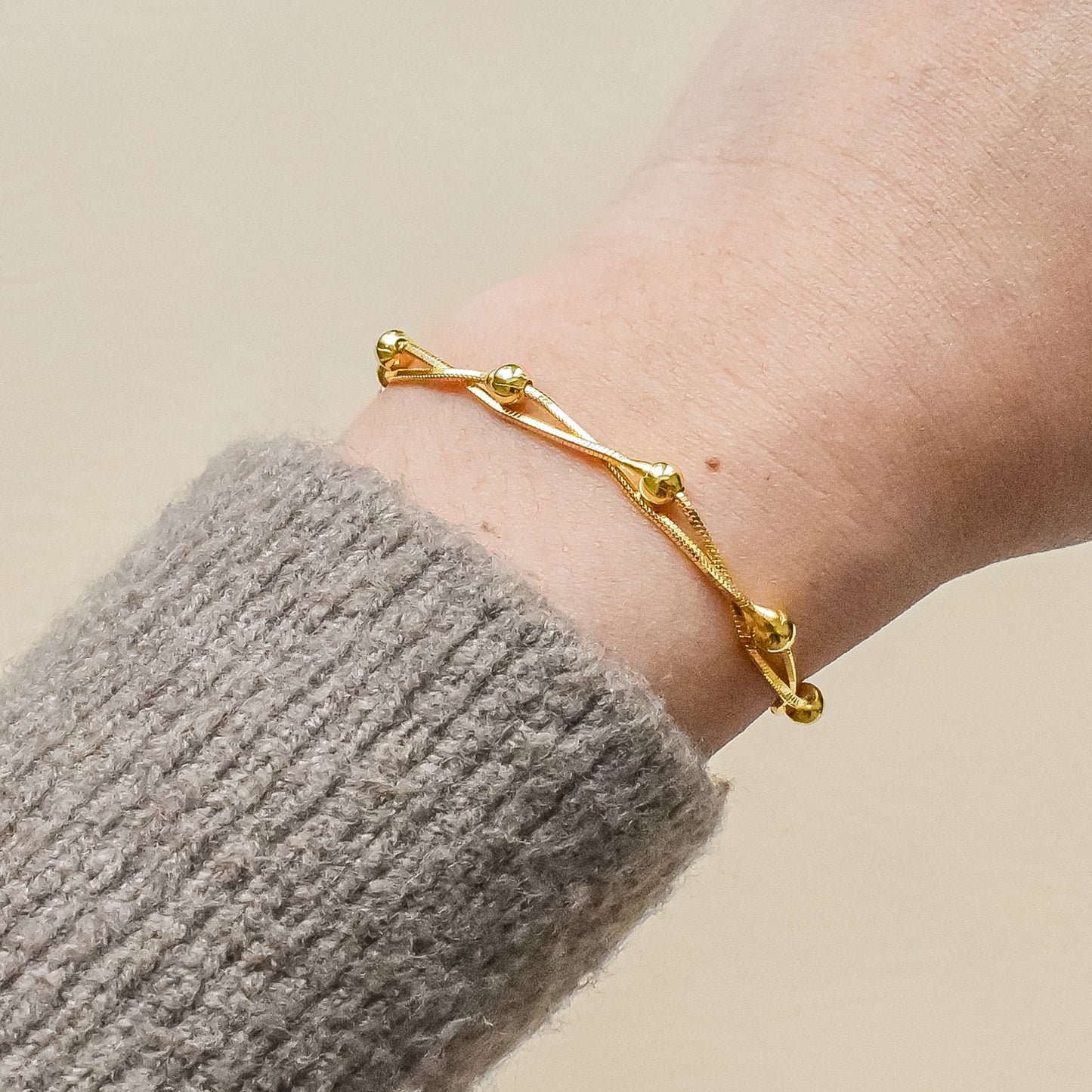 Duo Bead Chain Bracelet