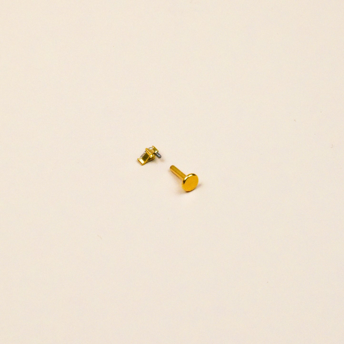 Tiny CZ Titanium Flat Back