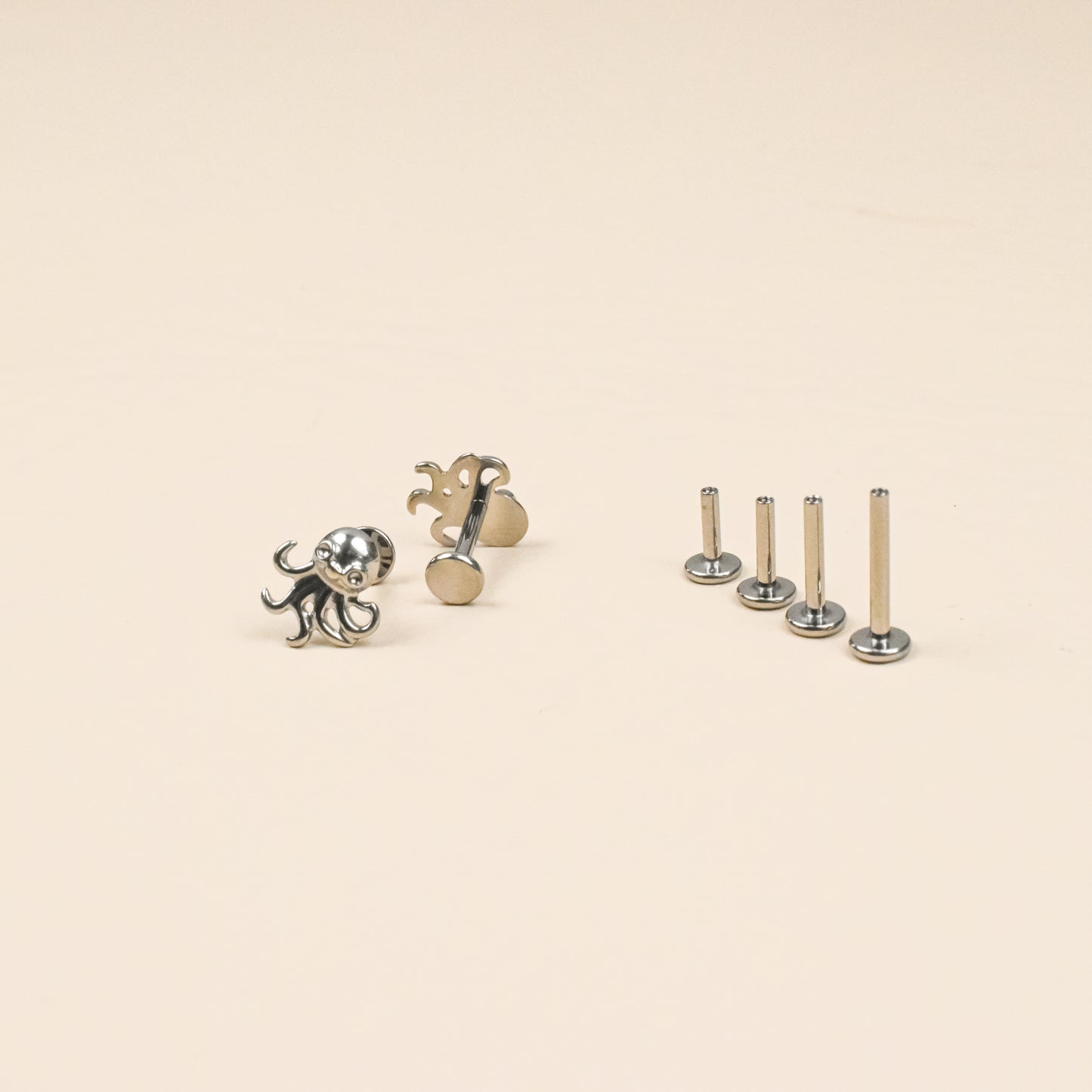 Micro Octopus Internally Threaded Flat Back