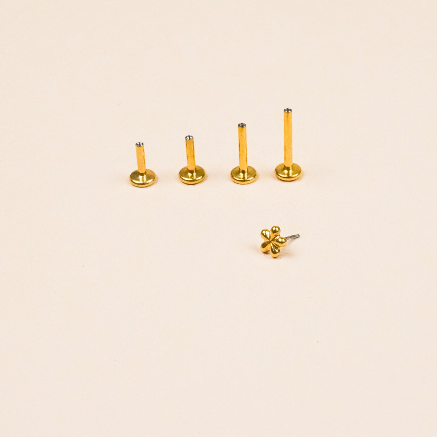 Tiny Flower Star Threadless Push Pin Flat Back