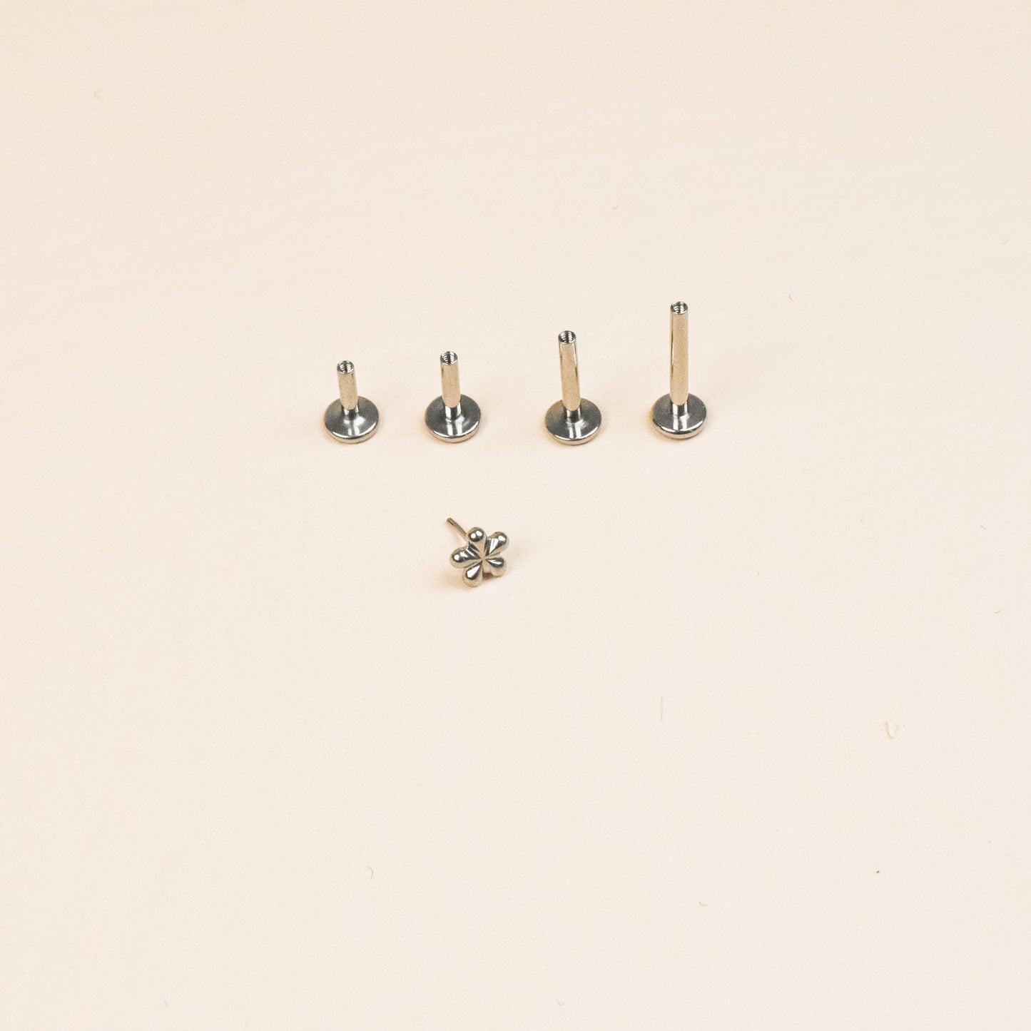 Tiny Flower Star Threadless Push Pin Flat Back