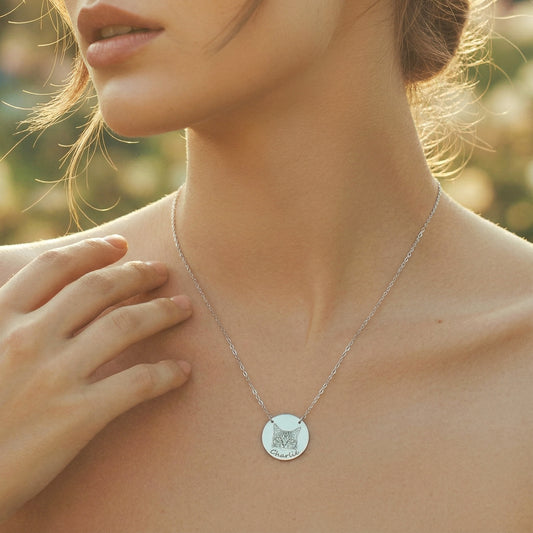 Pet Portrait With Name Necklace