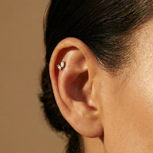 Opal & Baguette Push-Pin