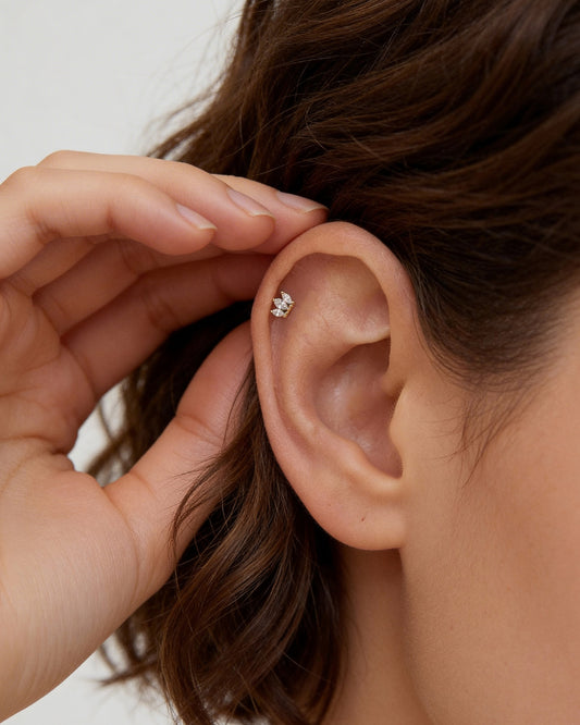 The Marquise Crown Internally Threaded Stud