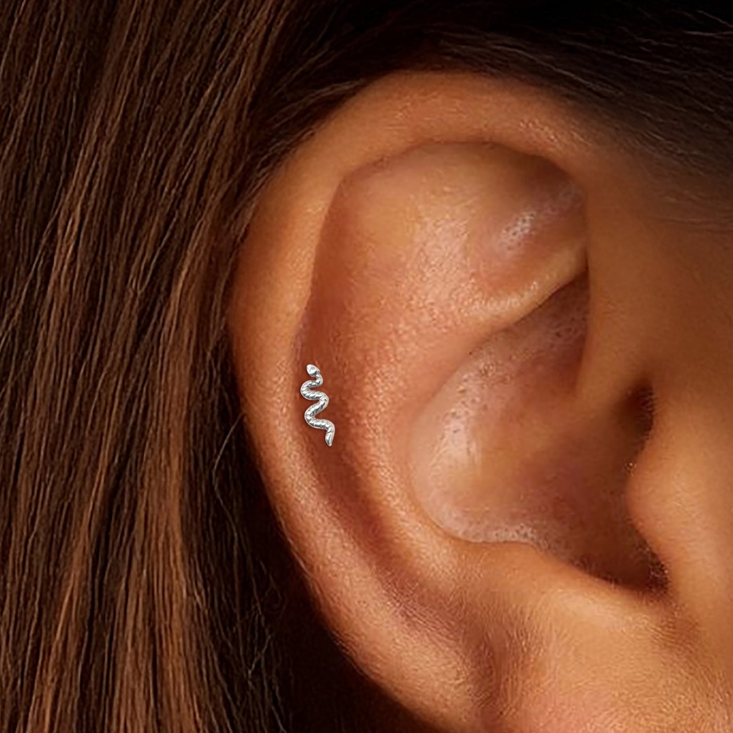 Tiny Snake Internally Threaded Stud