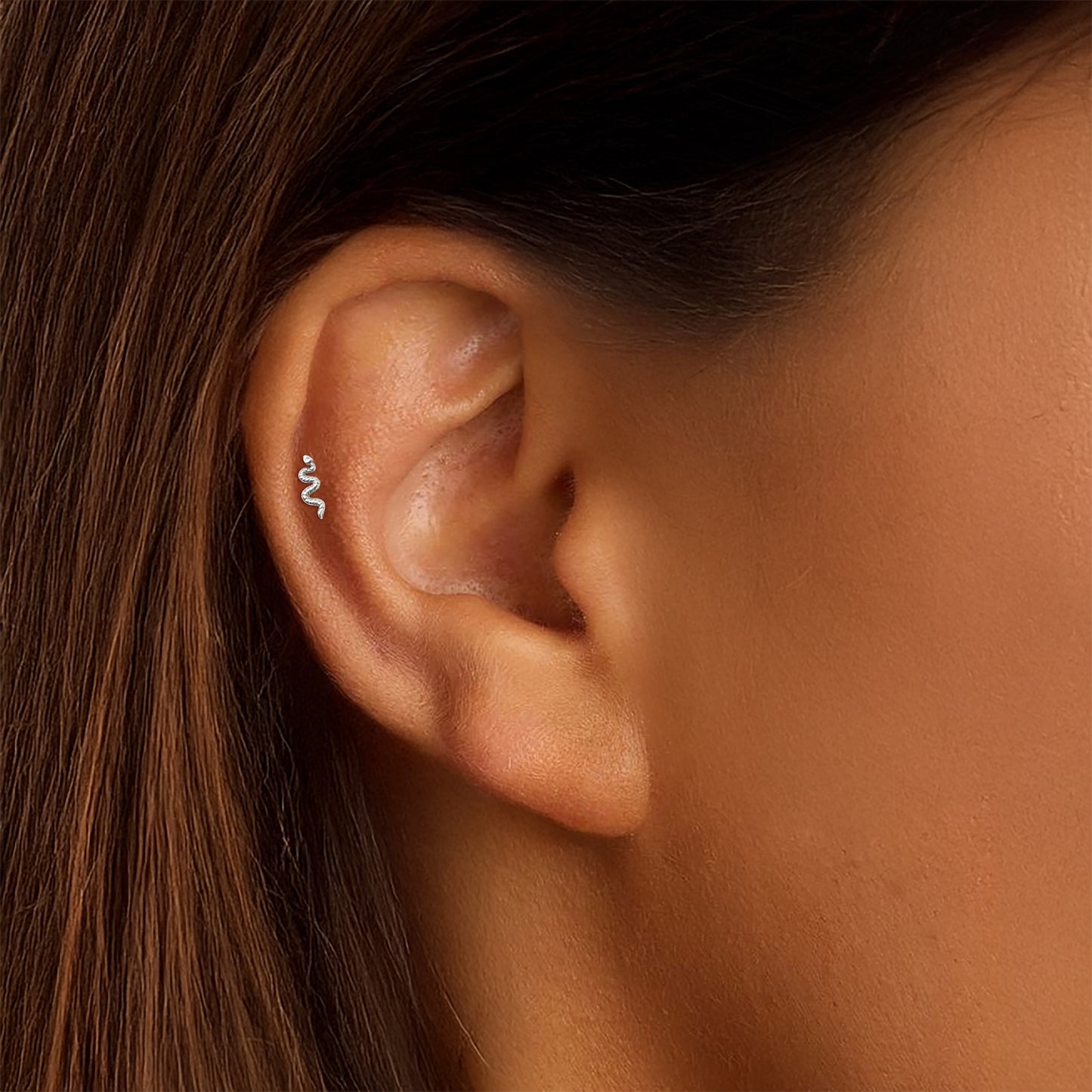 Tiny Snake Internally Threaded Stud