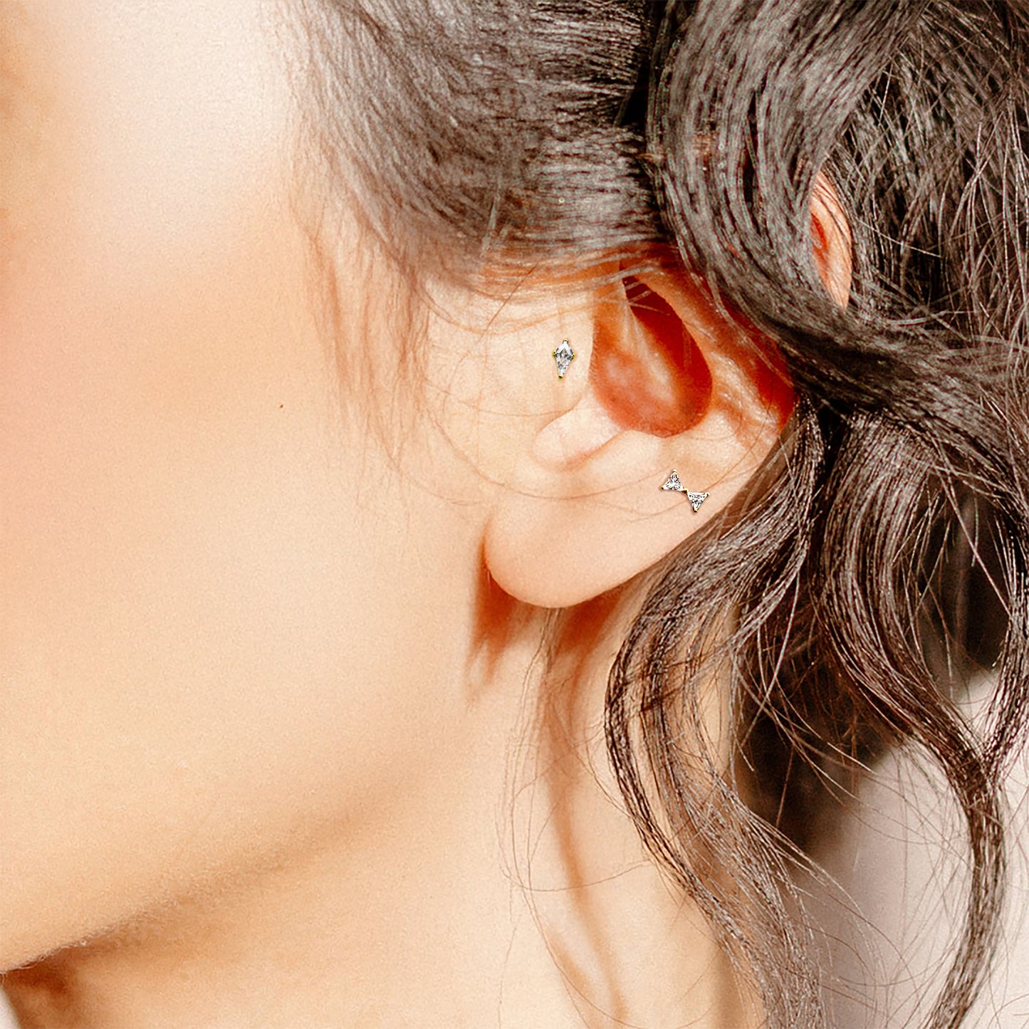 CelestialbyAJ Bow Micro Titanium Internally Threaded Flat Back 18K Gold