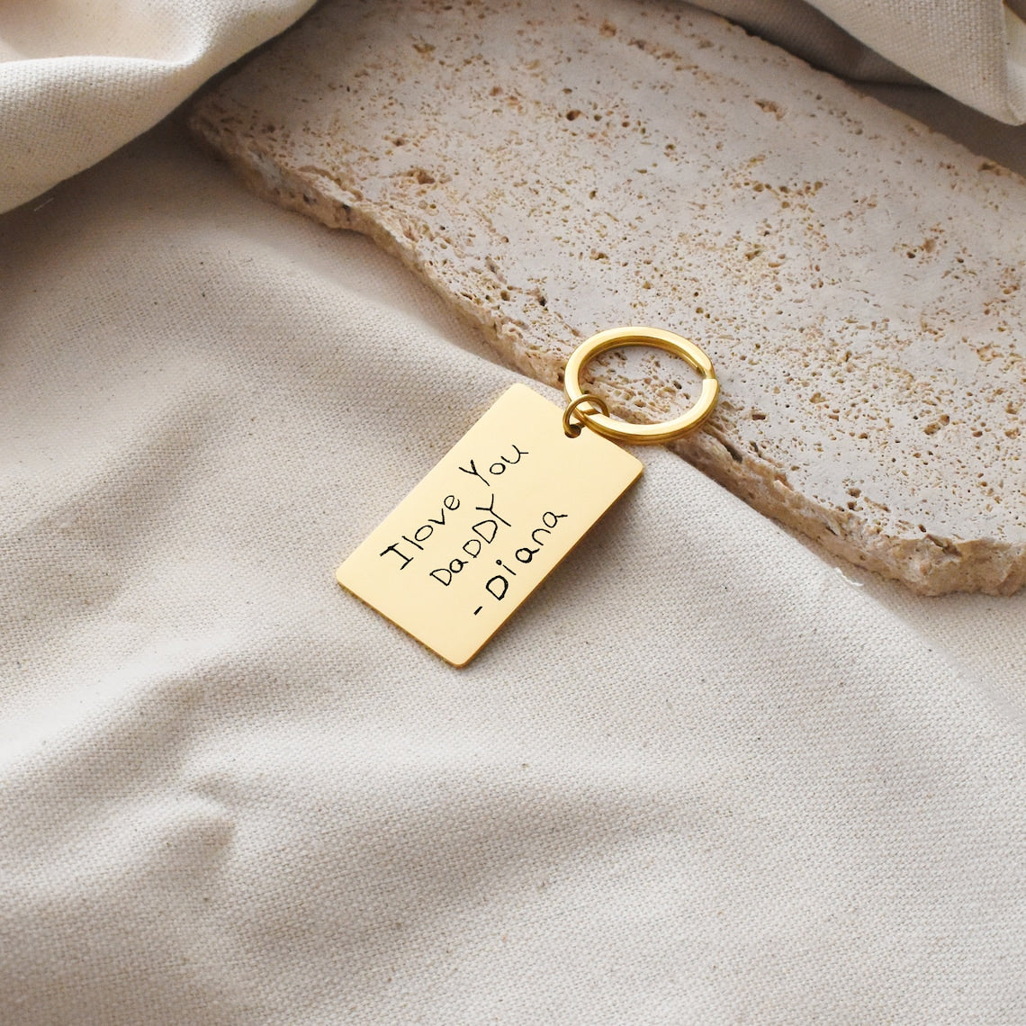 Handwriting Tag Key Chain