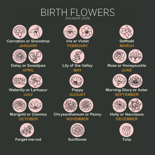 Combined Birth Flower Bouquet Knot Bracelet