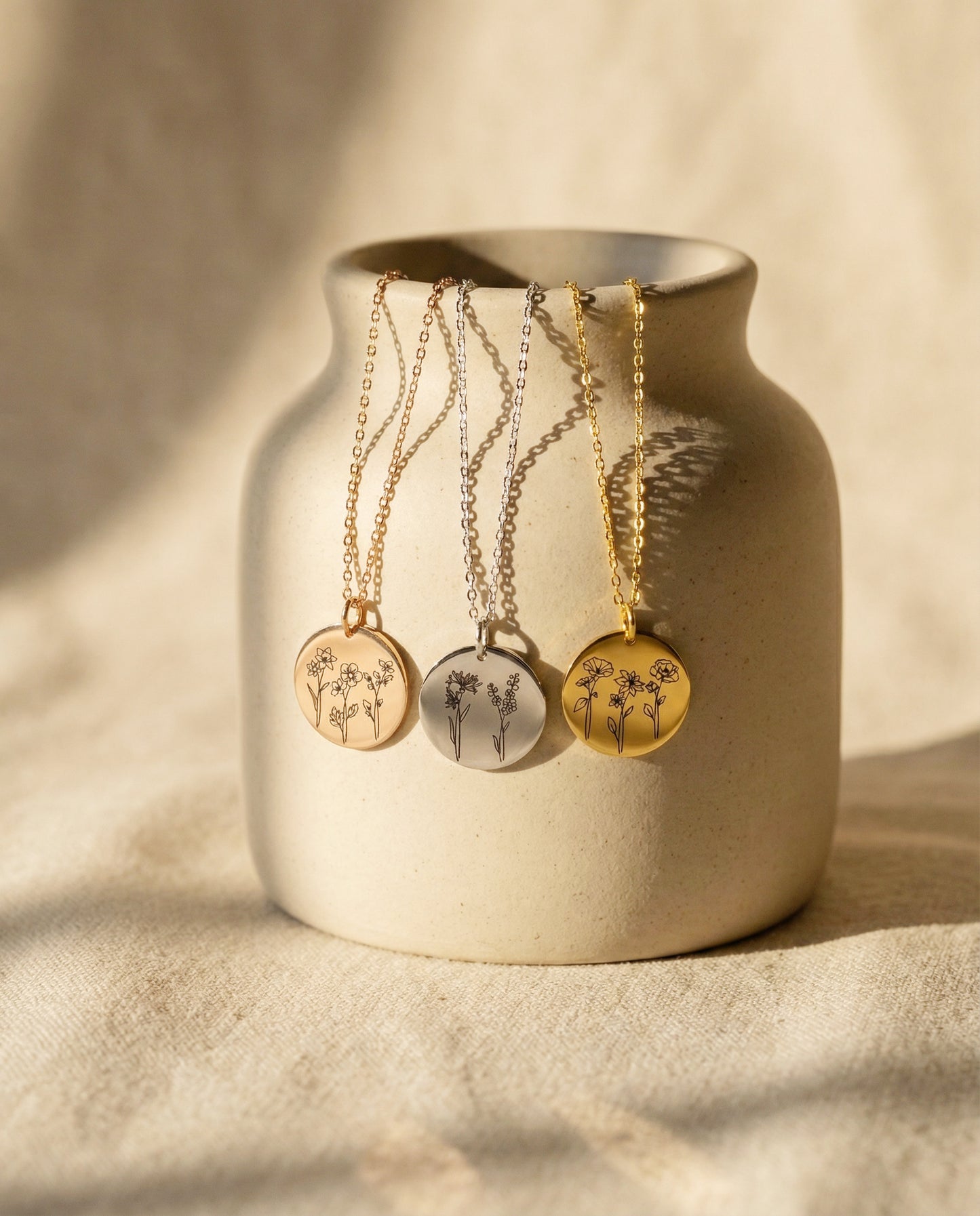 The Custom Garden Necklace: Up to 3 Birth Flowers