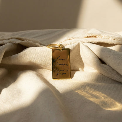 Handwriting Tag Key Chain