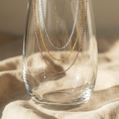 1.4mm Stainless Steel Dainty Cable Chain 18-20"