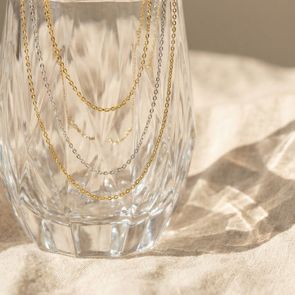 1.4mm Stainless Steel Dainty Cable Chain 18-20"
