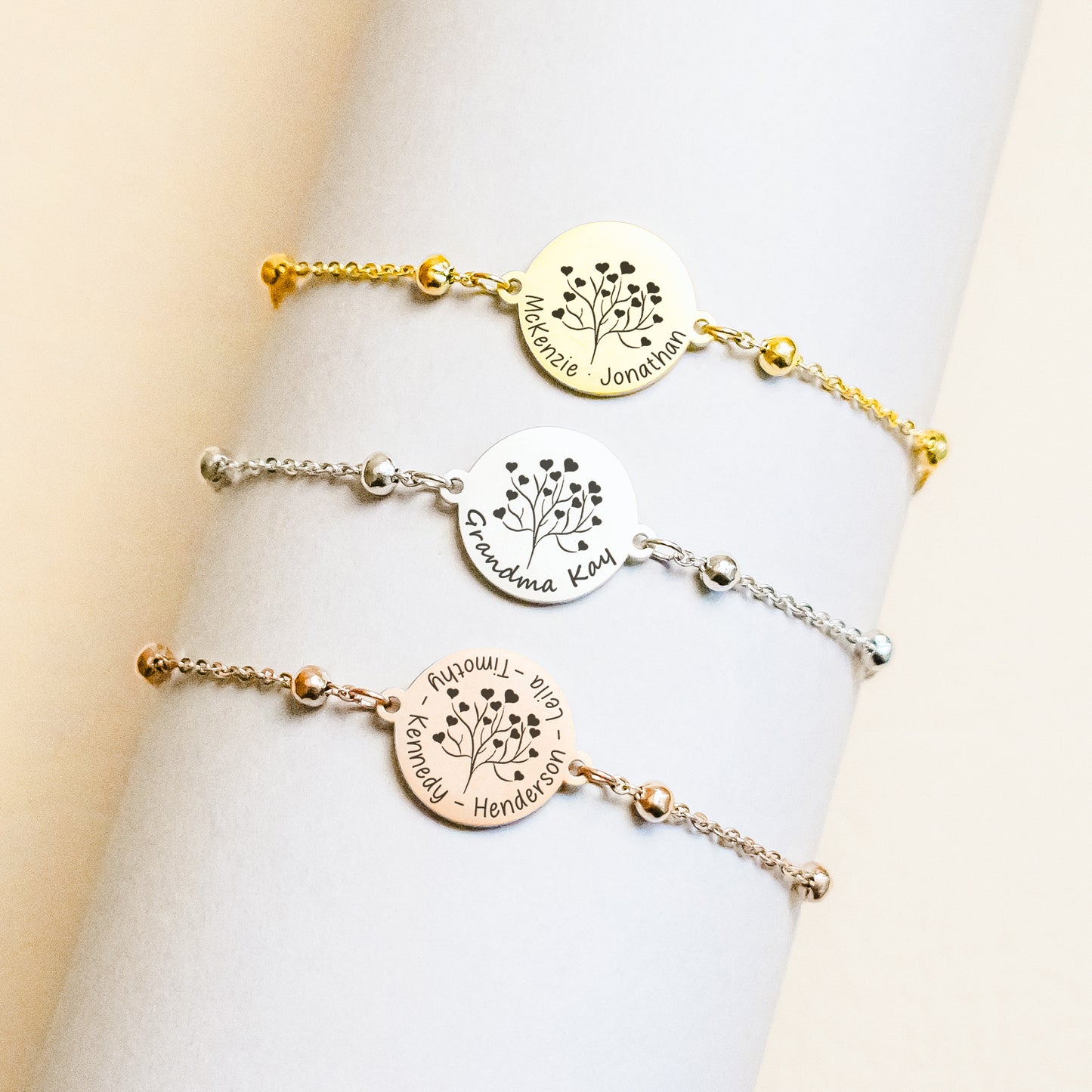 Personalized Family Tree Bracelet