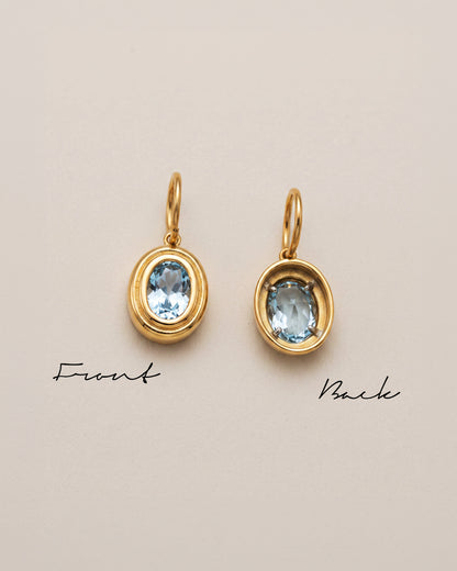 Aquamarine Something Blue Charm with Blue Ribbon