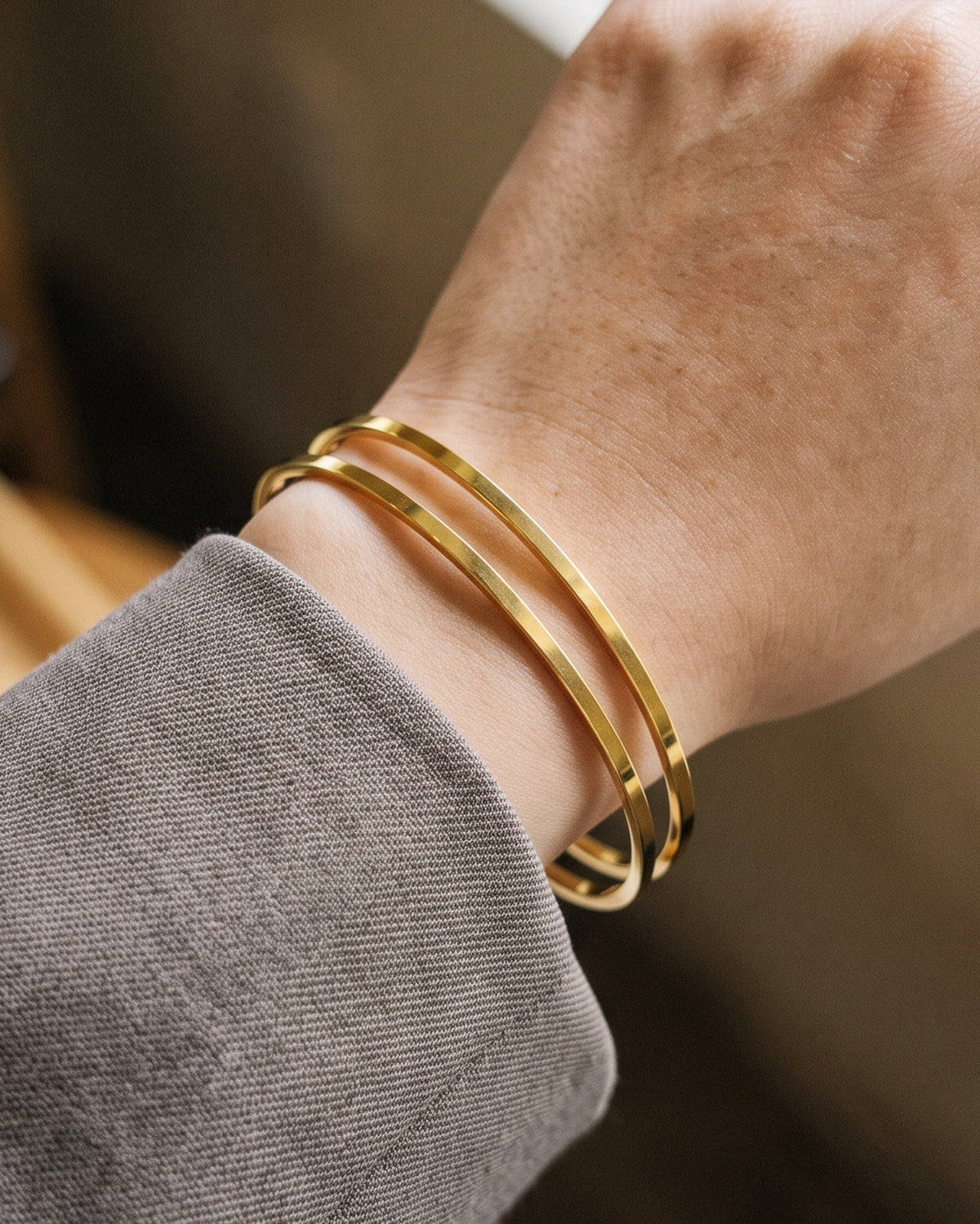 The Flat Edge Square Bangle
