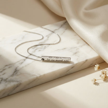 Personalized Birth Month Flower Bar Necklace