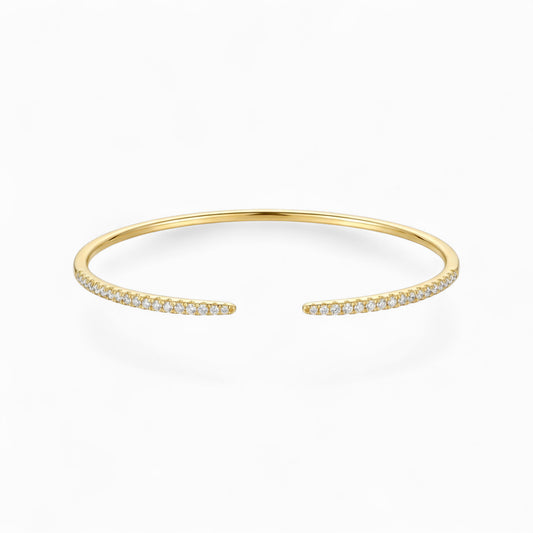 Thin Pavé Open Cuff