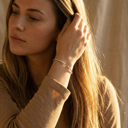 Thin Pavé Open Cuff