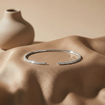 Thin Pavé Open Cuff