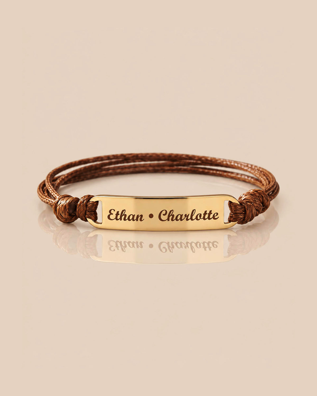 Cord Bar Plate Bracelet