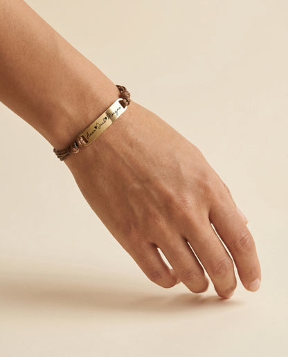Cord Bar Plate Bracelet