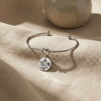 Combined Birth Flower Bouquet Knot Bracelet