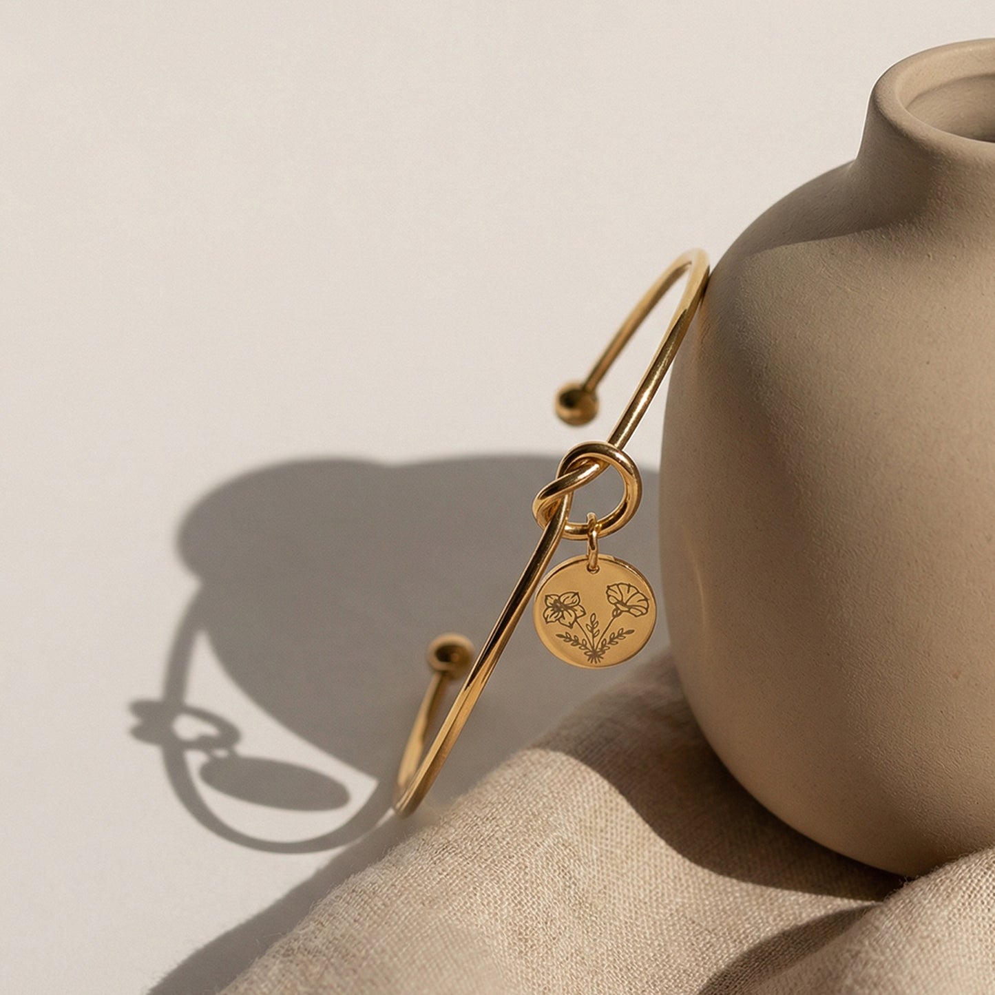 Combined Birth Flower Bouquet Knot Bracelet