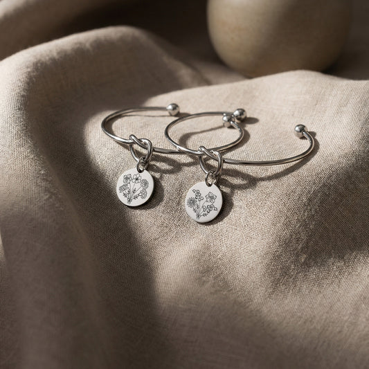 Combined Birth Flower Bouquet Knot Bracelet