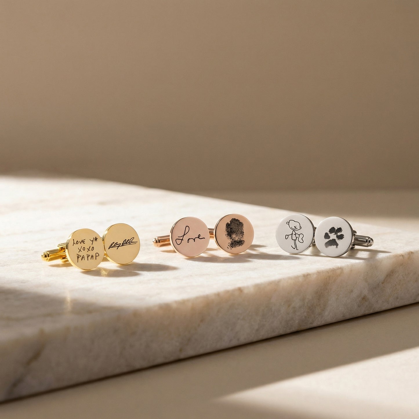 Handwriting & Memory Engraved Cufflinks