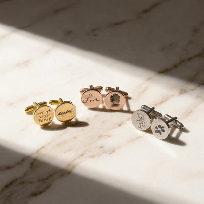 Handwriting & Memory Engraved Cufflinks