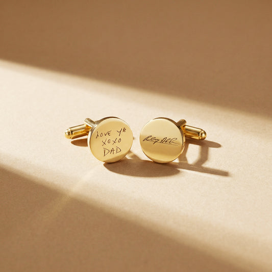 Handwriting & Memory Engraved Cufflinks