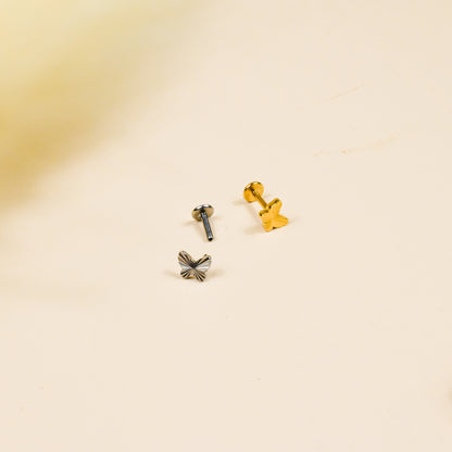 Textured Butterfly Dainty Flat Back