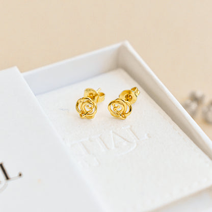 Mini Rose Stud Earrings
