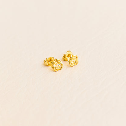 Mini Rose Stud Earrings