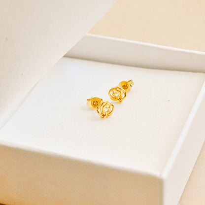 Mini Rose Stud Earrings