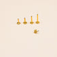 Tiny Flower Star Threadless Push Pin Flat Back