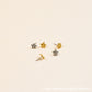 Tiny Flower Star Threadless Push Pin Flat Back
