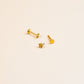 Tiny Flower Star Threadless Push Pin Flat Back