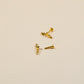 Five-leaf Threadless Titanium Flat Back