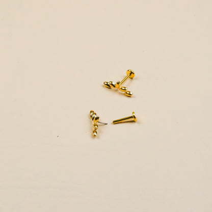 Five-leaf Threadless Titanium Flatback