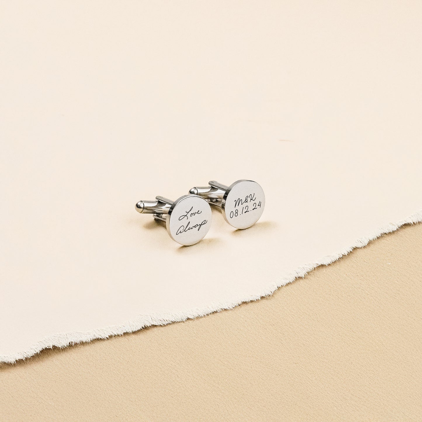 Handwriting & Memory Engraved Cufflinks