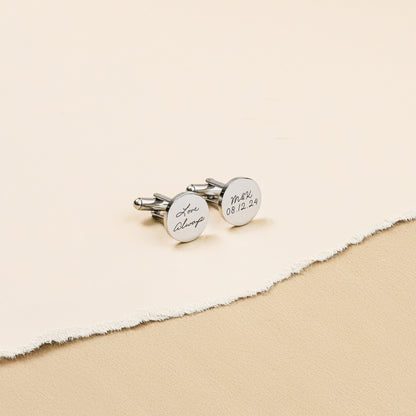 Handwriting & Memory Engraved Cufflinks