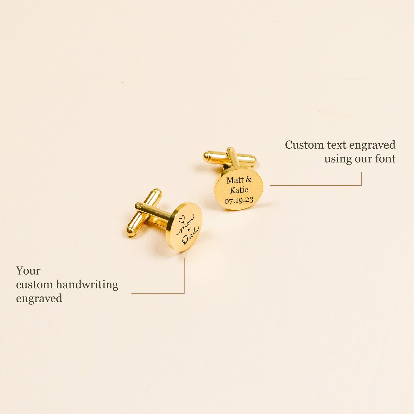 Handwriting & Memory Engraved Cufflinks