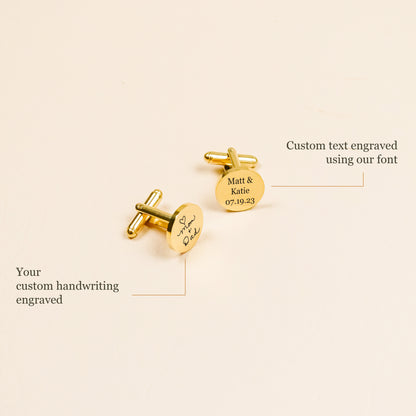 Handwriting & Memory Engraved Cufflinks