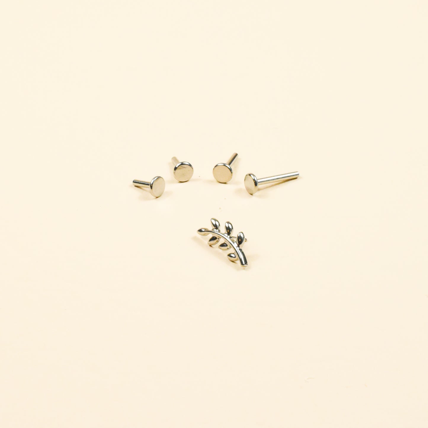 Tiny Leaf Branch Flat Back