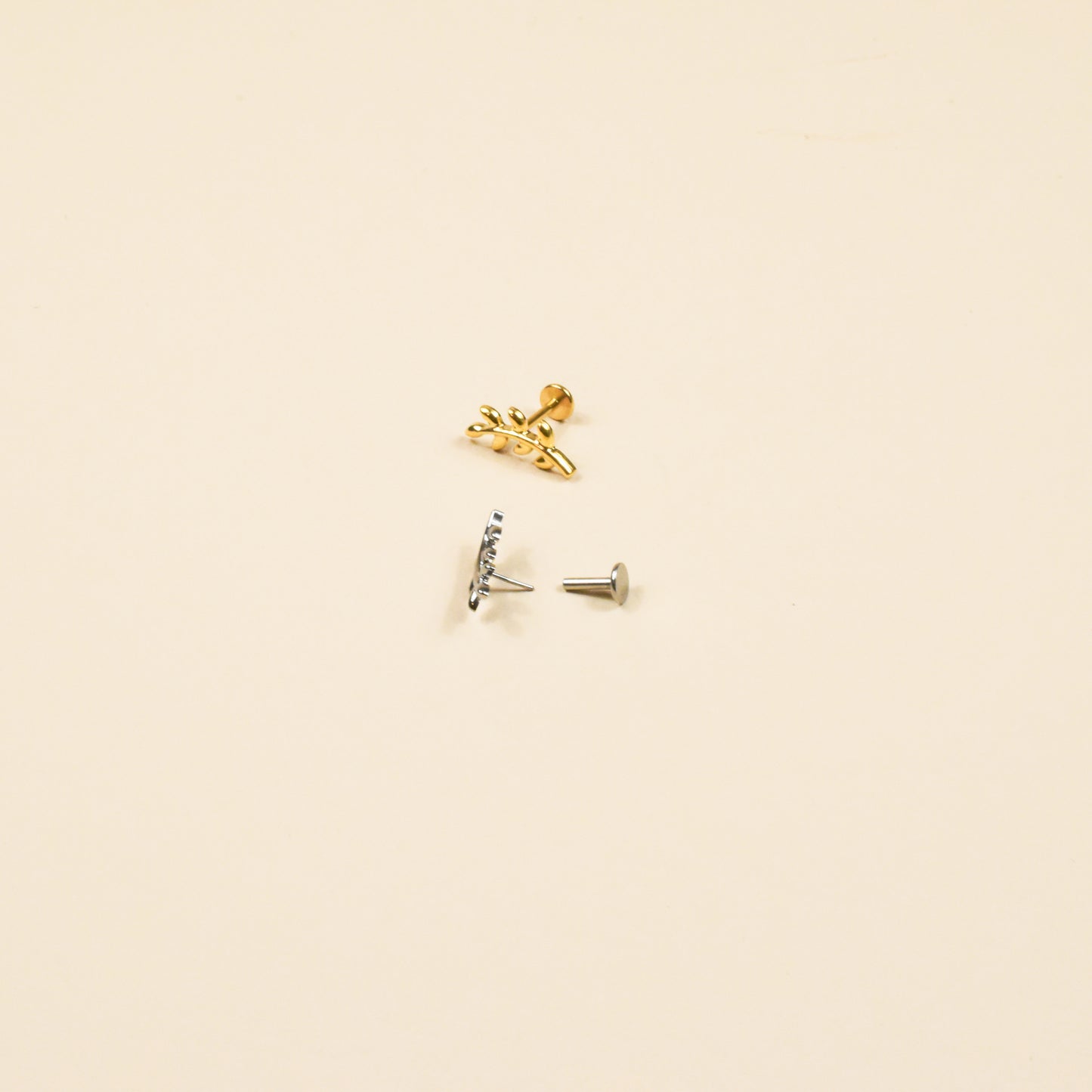 Tiny Leaf Branch Flat Back